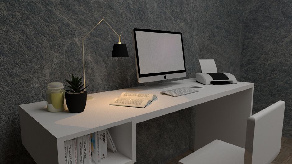 clean minimalist architectural interior study